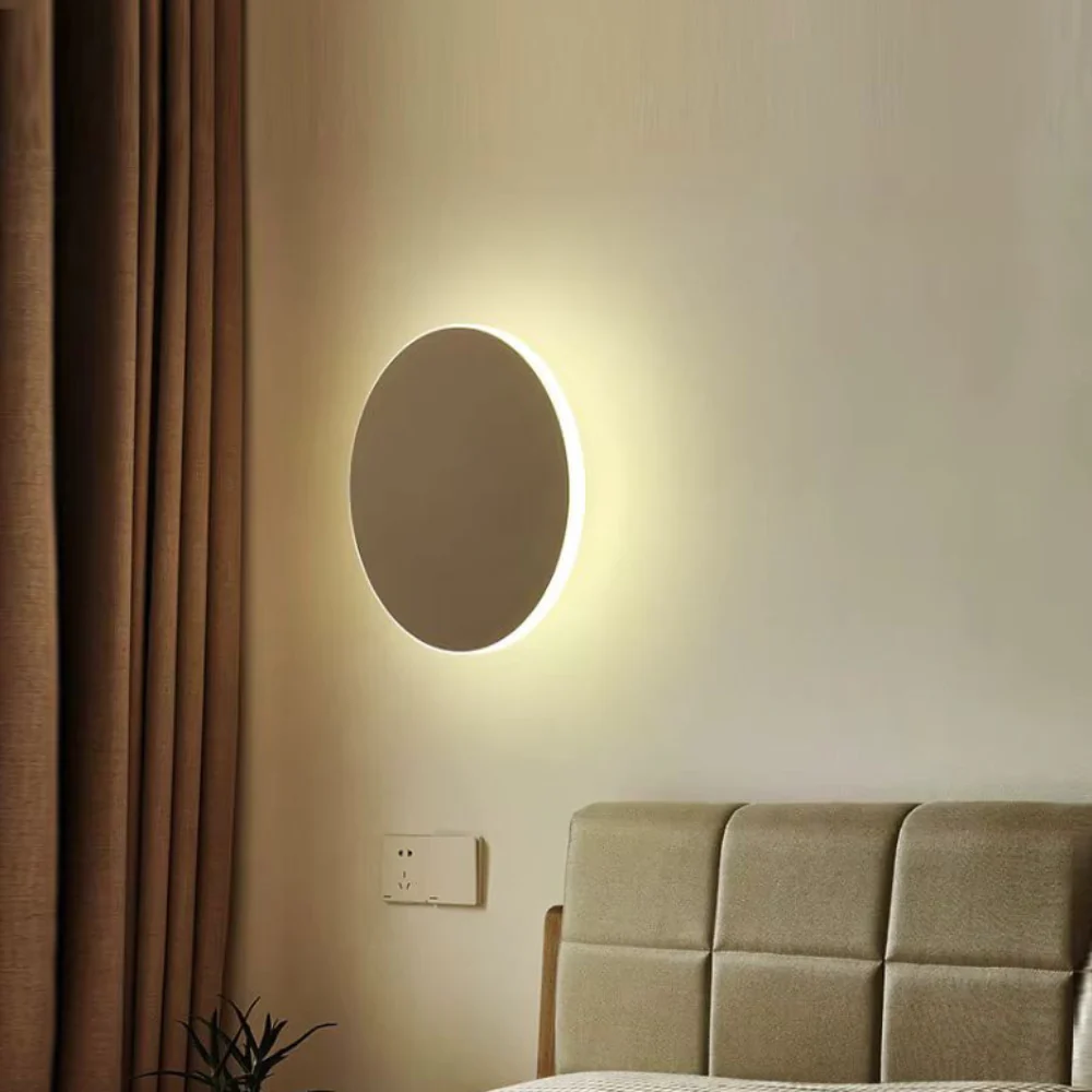 Architectural Floating Disc Wall Lamp - Round Aluminum LED Accent Light - Image 3