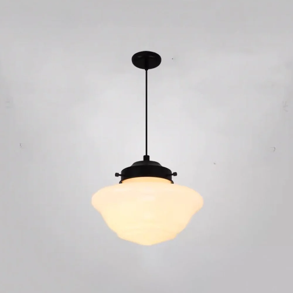Architectural Frosted Glass Pendant Series — Minimalist Matte White Sconce - Image 14