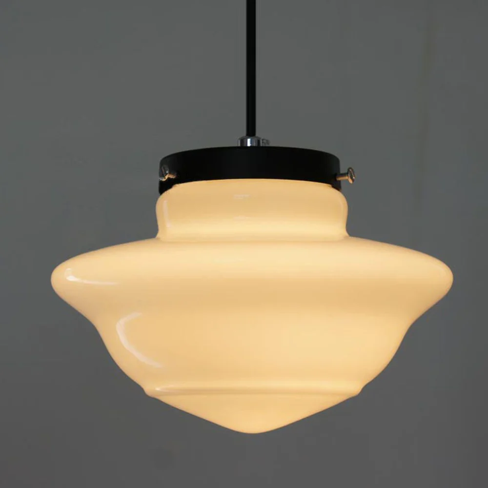 Architectural Frosted Glass Pendant Series — Minimalist Matte White Sconce - Image 3