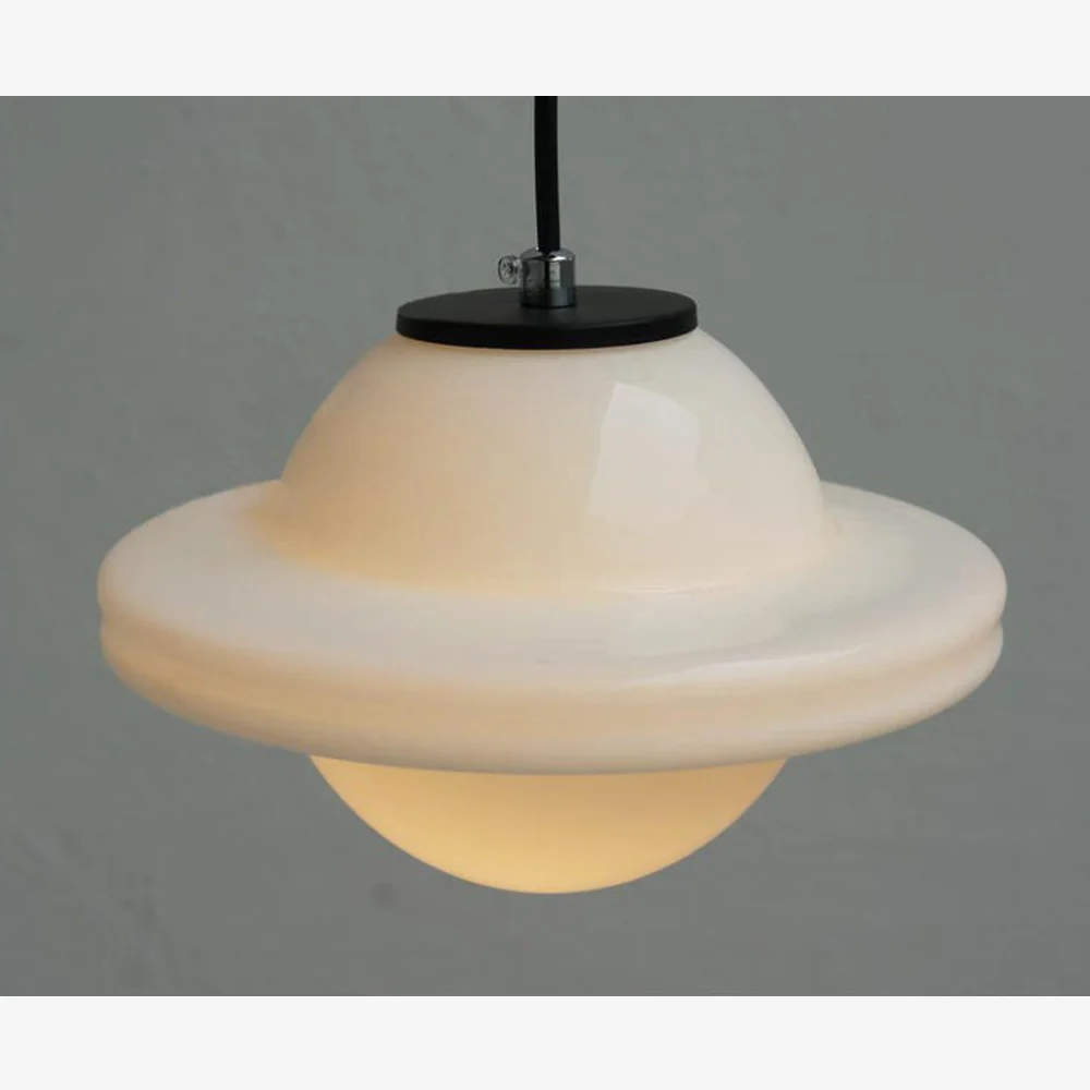 Architectural Frosted Glass Pendant Series — Minimalist Matte White Sconce - Image 8