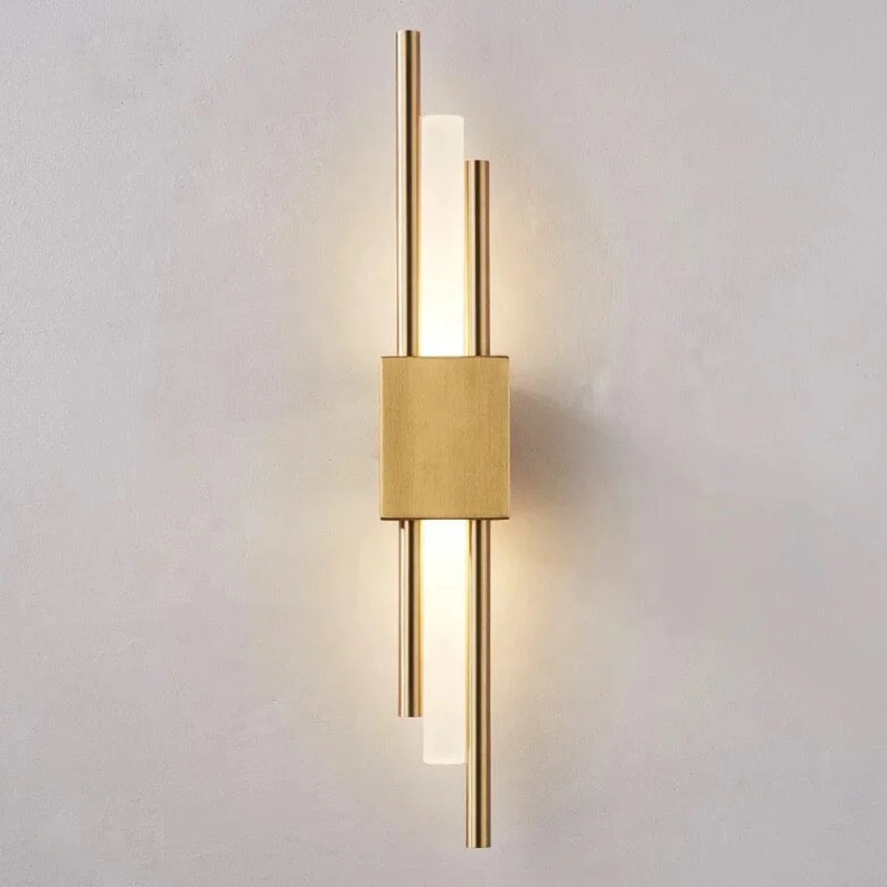 Art Deco Vertical Wall Sconce with Parallel Rods - Modern Style - Image 4