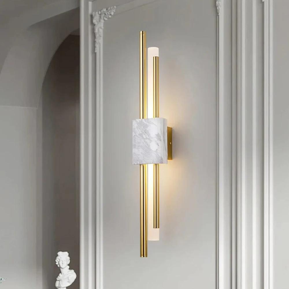 Art Deco Vertical Wall Sconce with Parallel Rods - Modern Style - Image 8