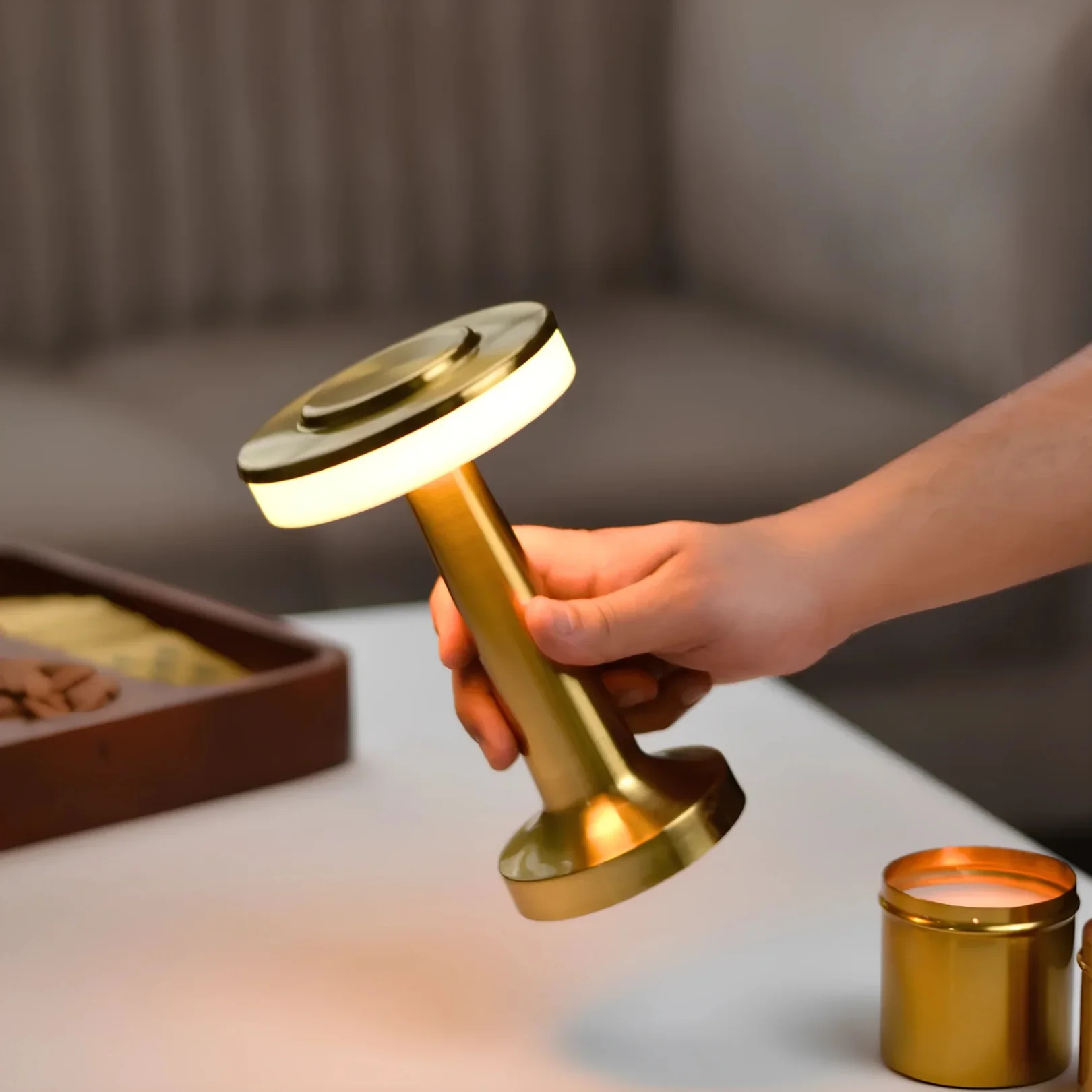 Cordless LED Disc Touch Lamp - Image 9