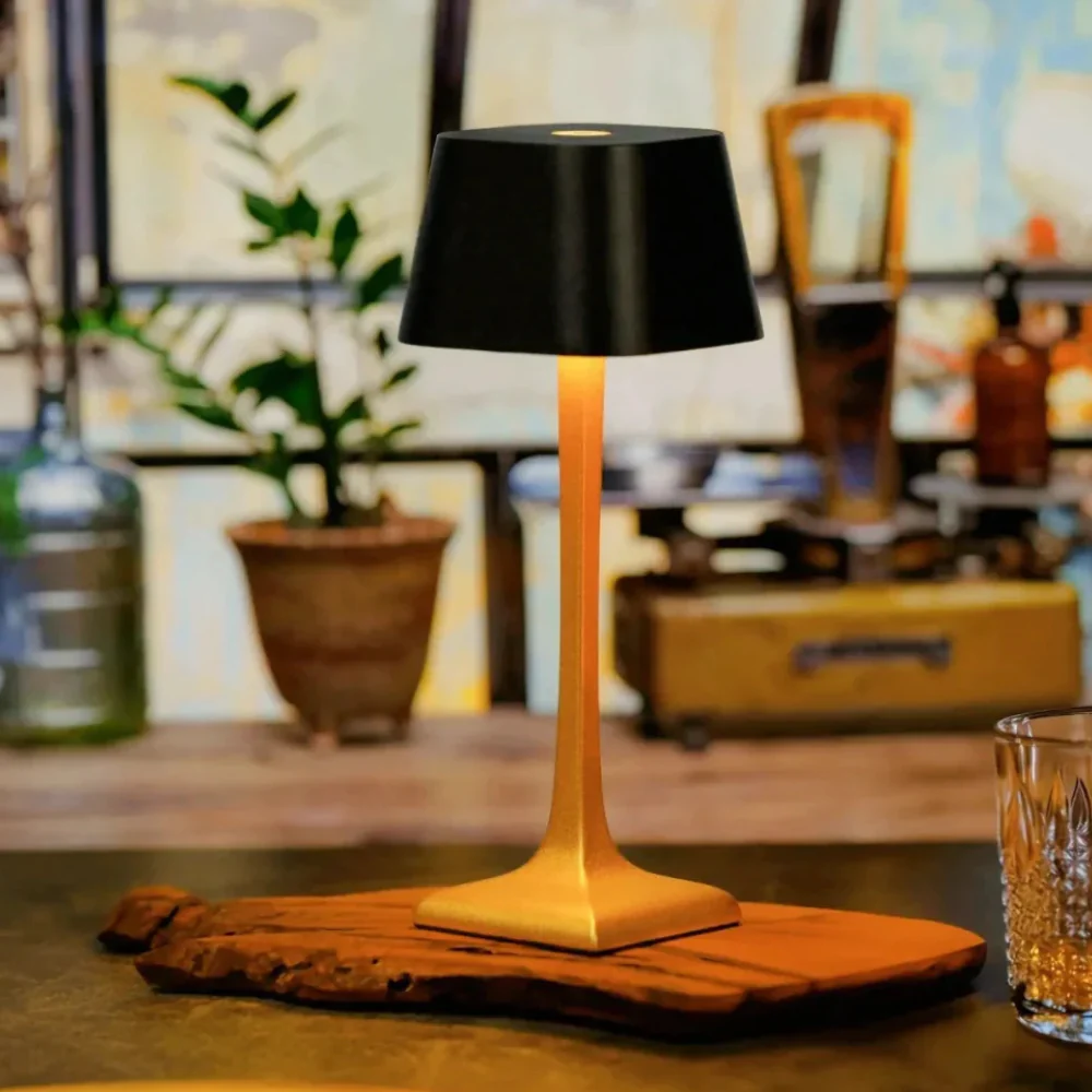 Cordless Table Lamp with Square Shade - Modern Outdoor Aluminum - Image 6