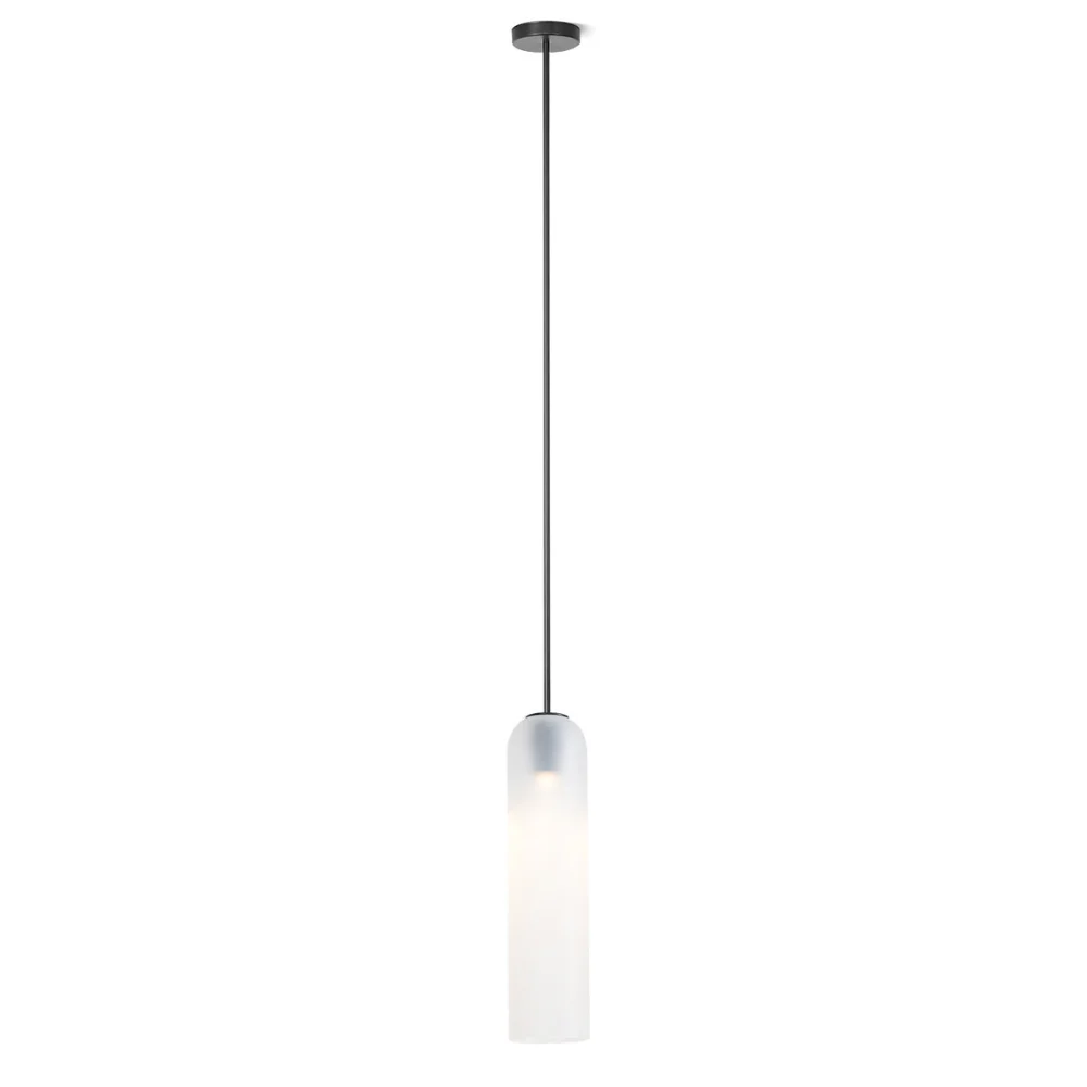 Cylinder Glass Pendant Light with Metal Downrod - Modern Art Deco - Image 42