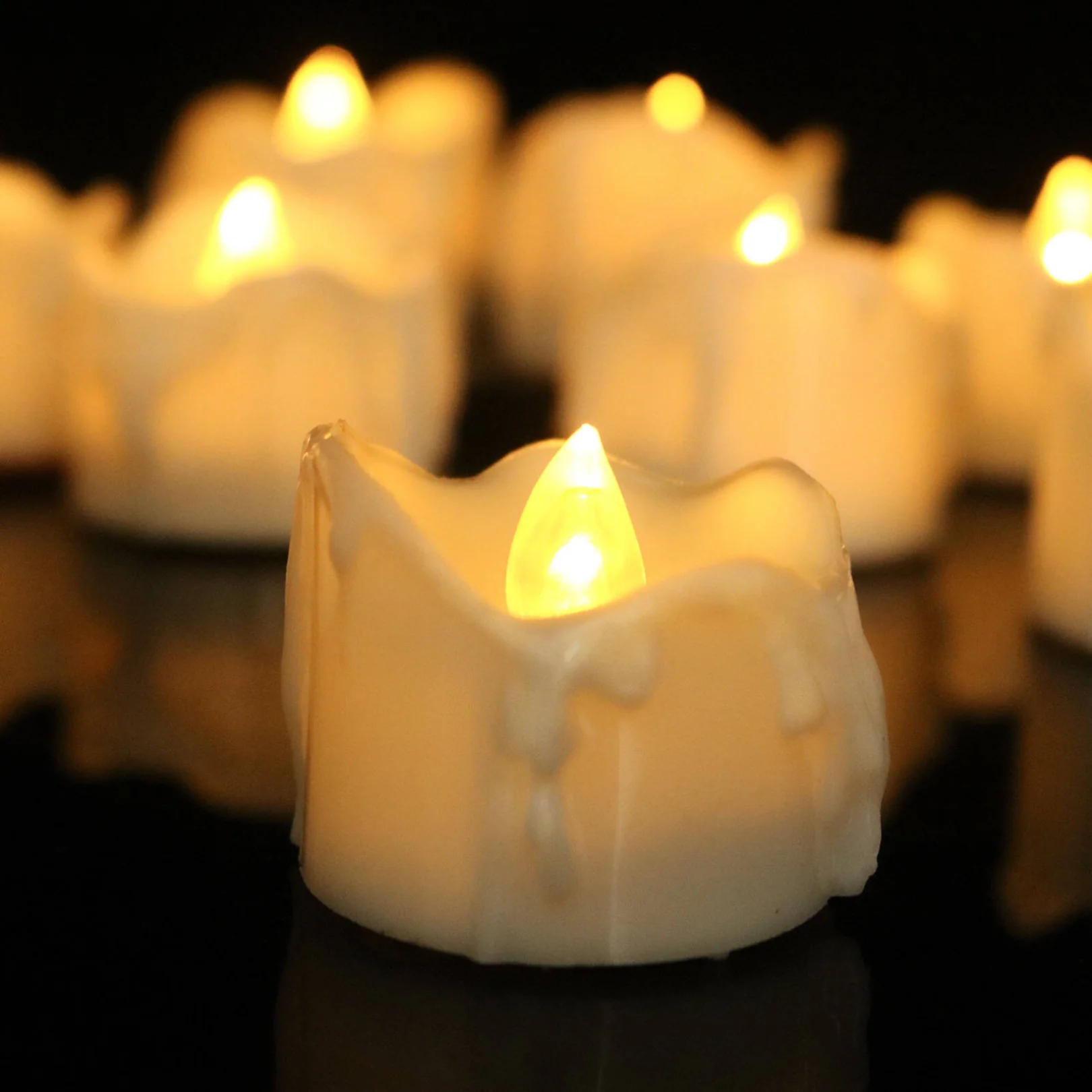 Flickering Flameless Candle Tea Lights - Image 4