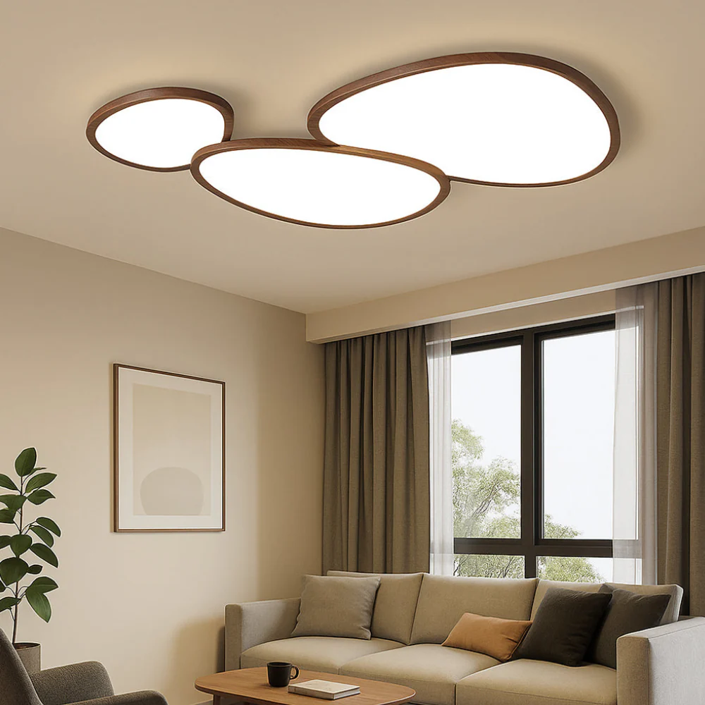 Flush Mount Ceiling Light with Aluminum Frame - Modern Scandinavian LED - Image 5