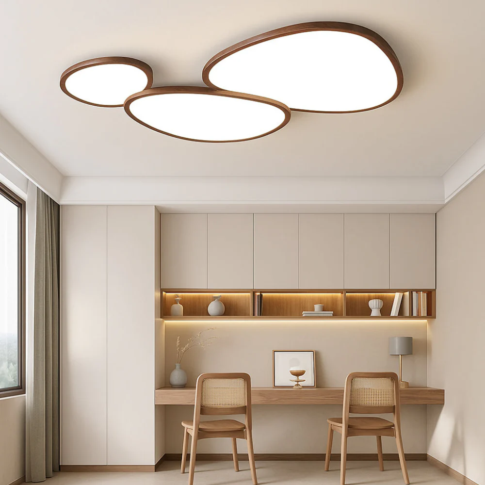 Flush Mount Ceiling Light with Aluminum Frame - Modern Scandinavian LED - Image 6