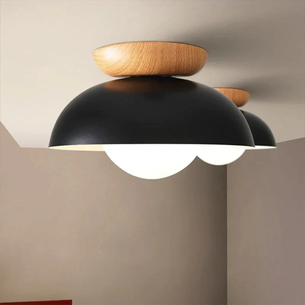 Flush Mount Ceiling Light with Nested Dome - Modern Mid Century Metal - Image 10
