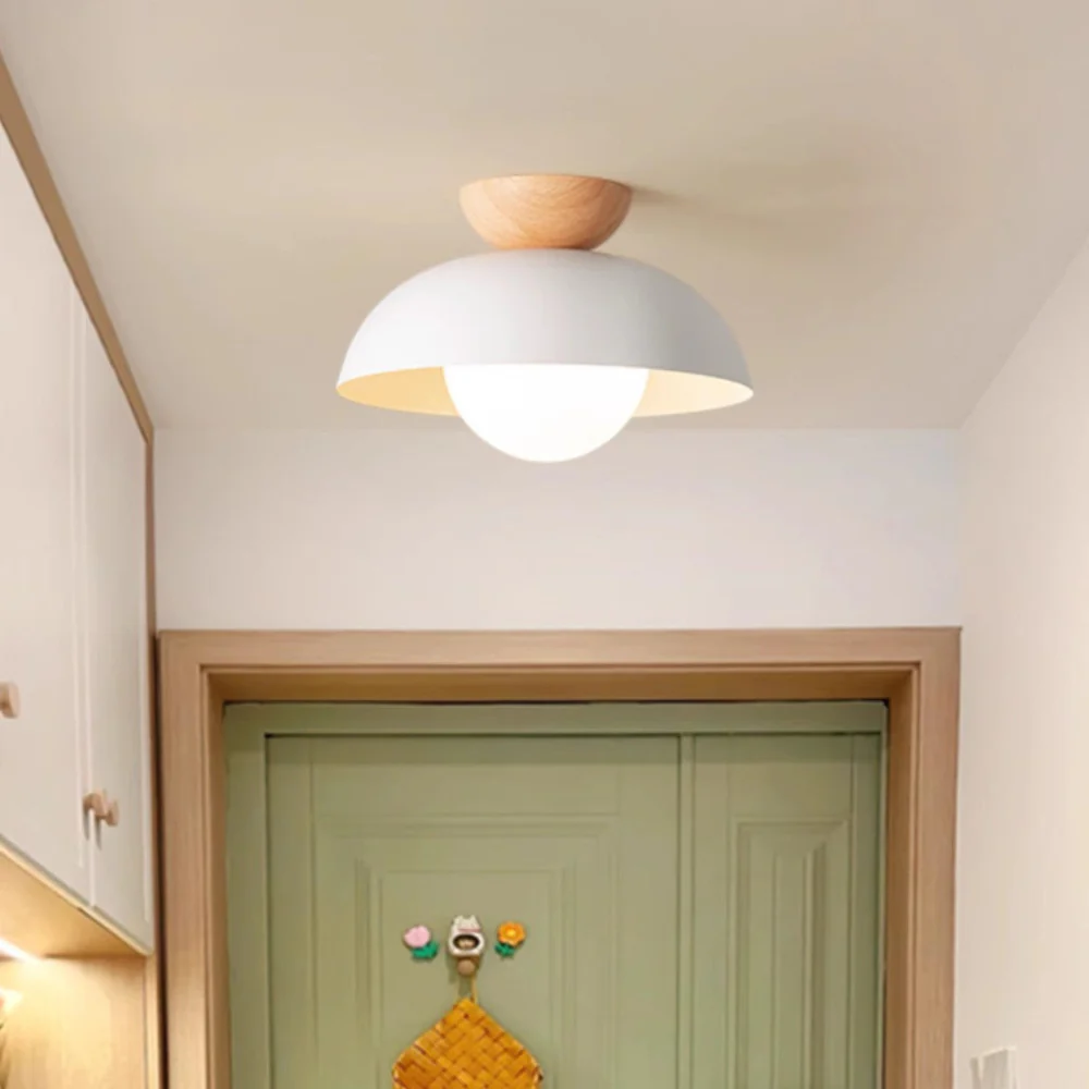 Flush Mount Ceiling Light with Nested Dome - Modern Mid Century Metal - Image 11