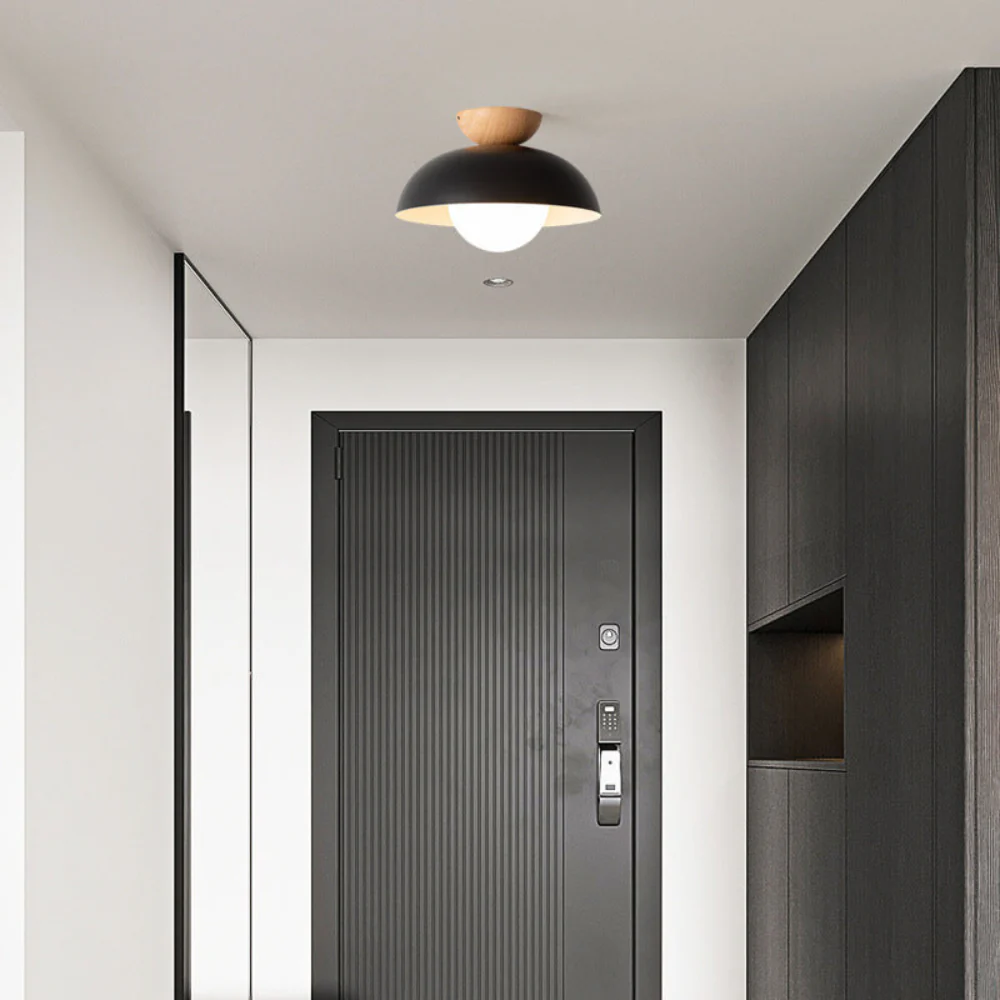 Flush Mount Ceiling Light with Nested Dome - Modern Mid Century Metal - Image 13