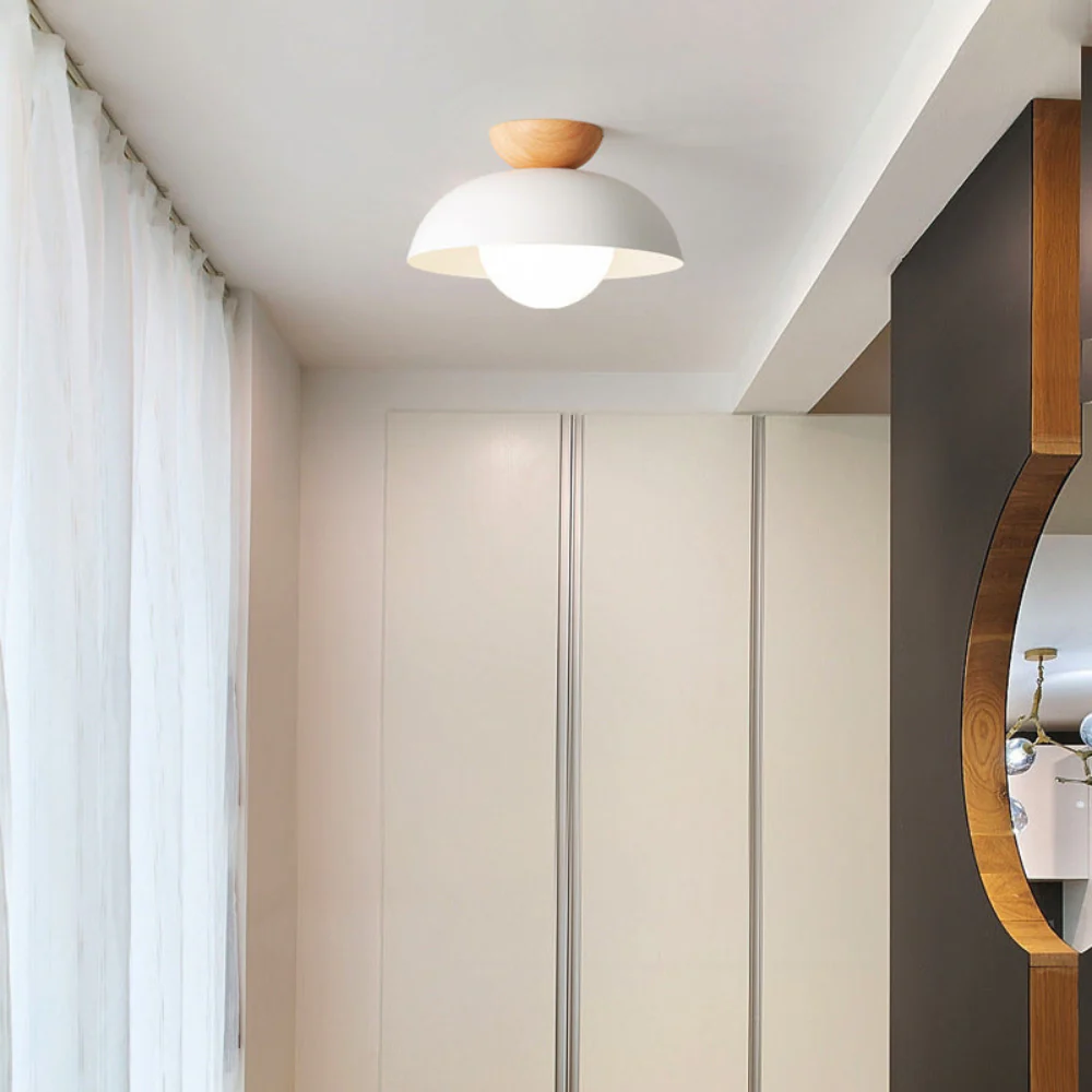 Flush Mount Ceiling Light with Nested Dome - Modern Mid Century Metal - Image 14