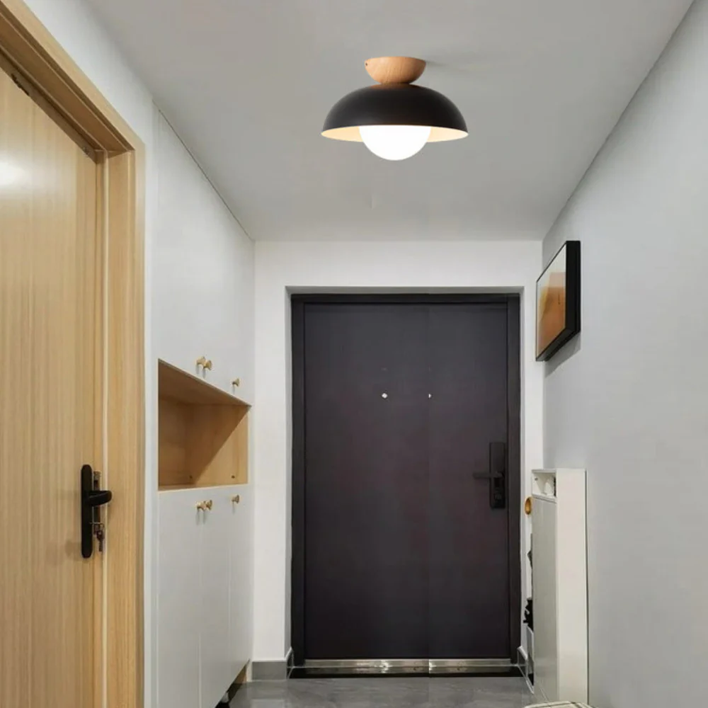 Flush Mount Ceiling Light with Nested Dome - Modern Mid Century Metal - Image 15