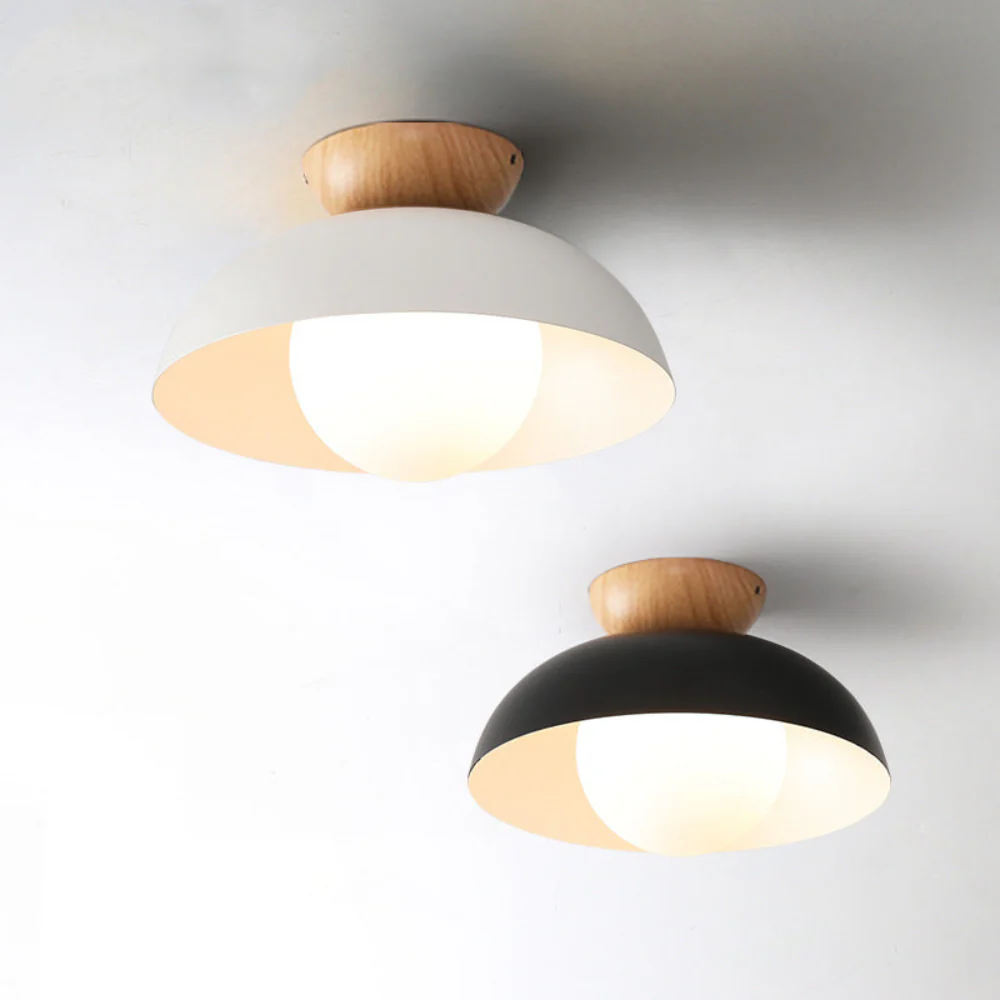 Flush Mount Ceiling Light with Nested Dome - Modern Mid Century Metal - Image 16