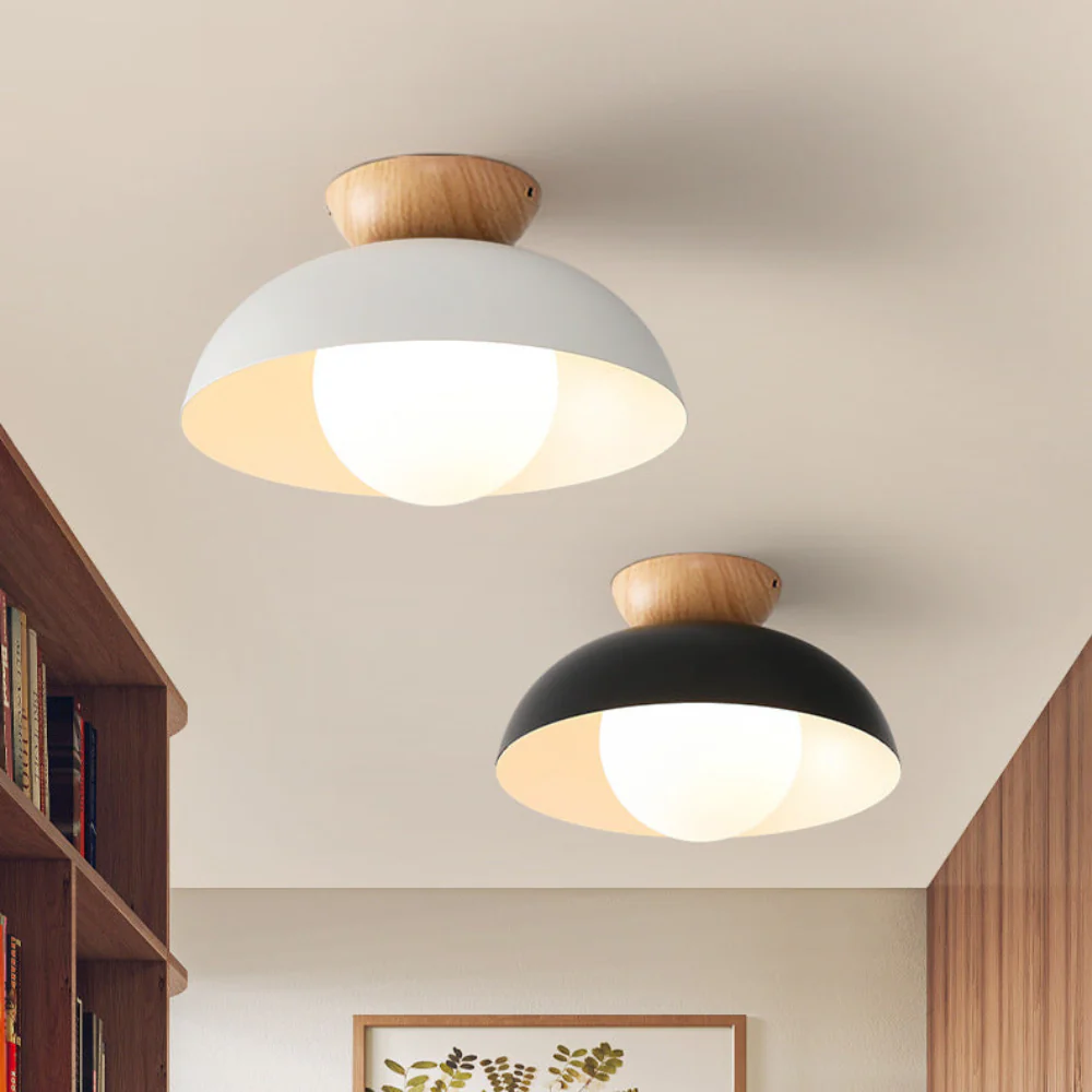 Flush Mount Ceiling Light with Nested Dome - Modern Mid Century Metal - Image 18