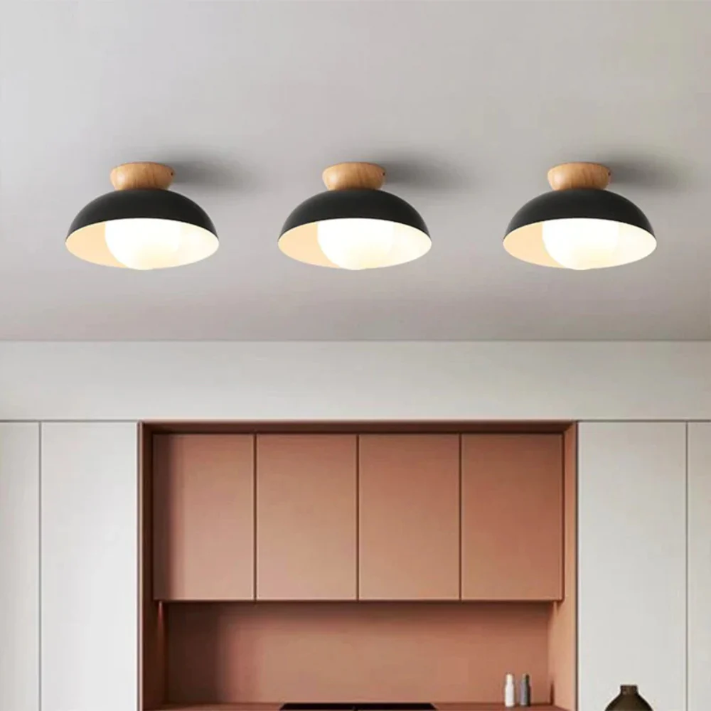 Flush Mount Ceiling Light with Nested Dome - Modern Mid Century Metal - Image 5