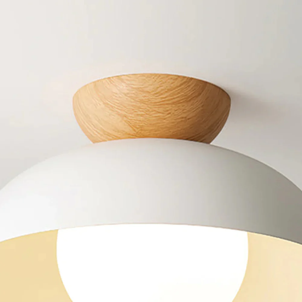 Flush Mount Ceiling Light with Nested Dome - Modern Mid Century Metal - Image 6