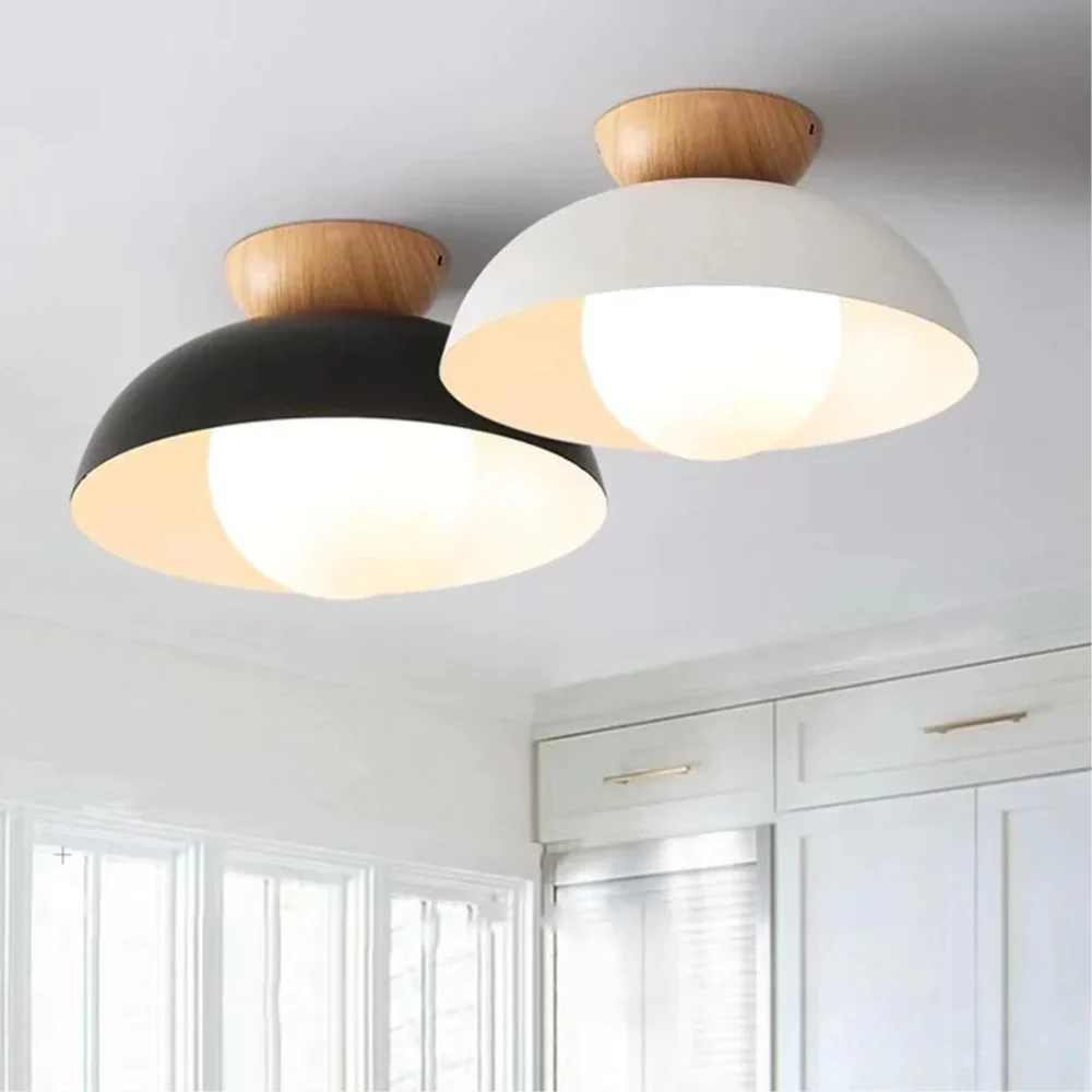 Flush Mount Ceiling Light with Nested Dome - Modern Mid Century Metal - Image 7