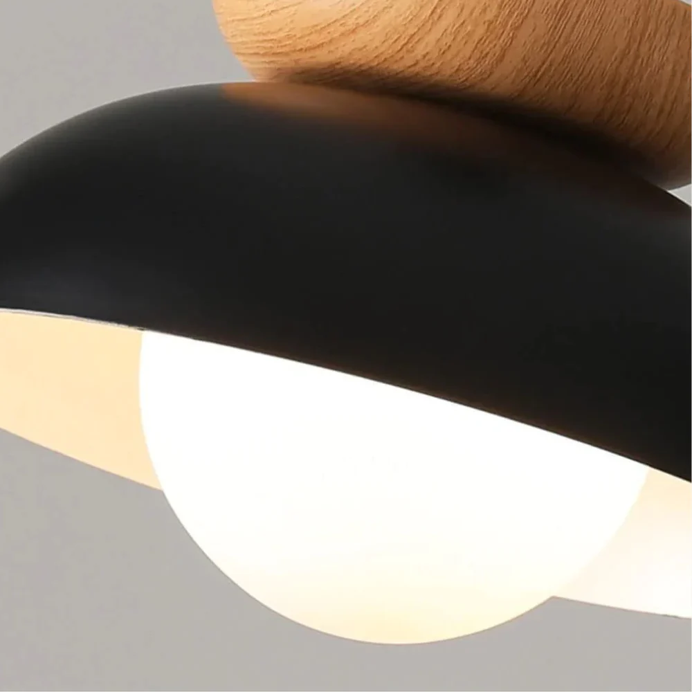 Flush Mount Ceiling Light with Nested Dome - Modern Mid Century Metal - Image 8