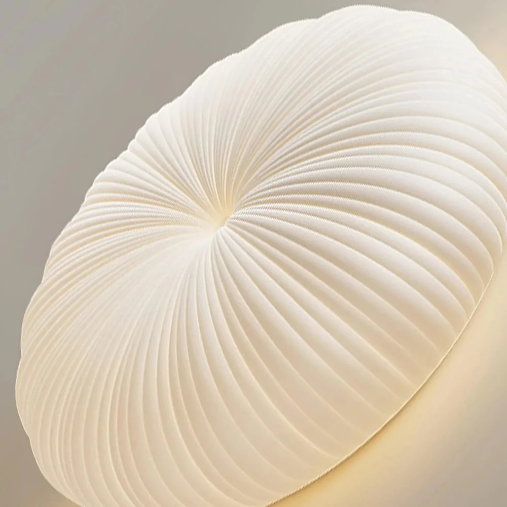 Flush Mount Ceiling Light with Pleated Shade - Modern Scandinavian LED - Image 7