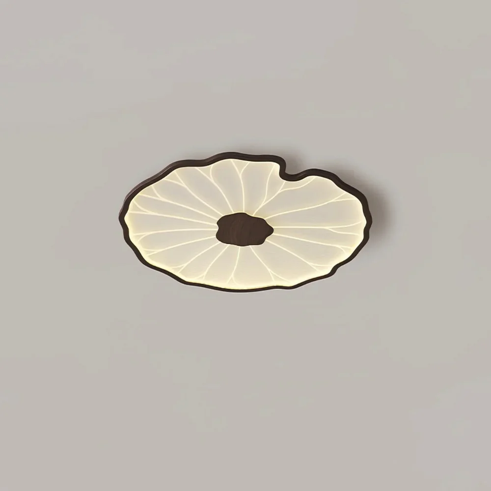 Flush Mount Ceiling Light with Wood Tone - Minimalist Japandi Botanical - Image 21