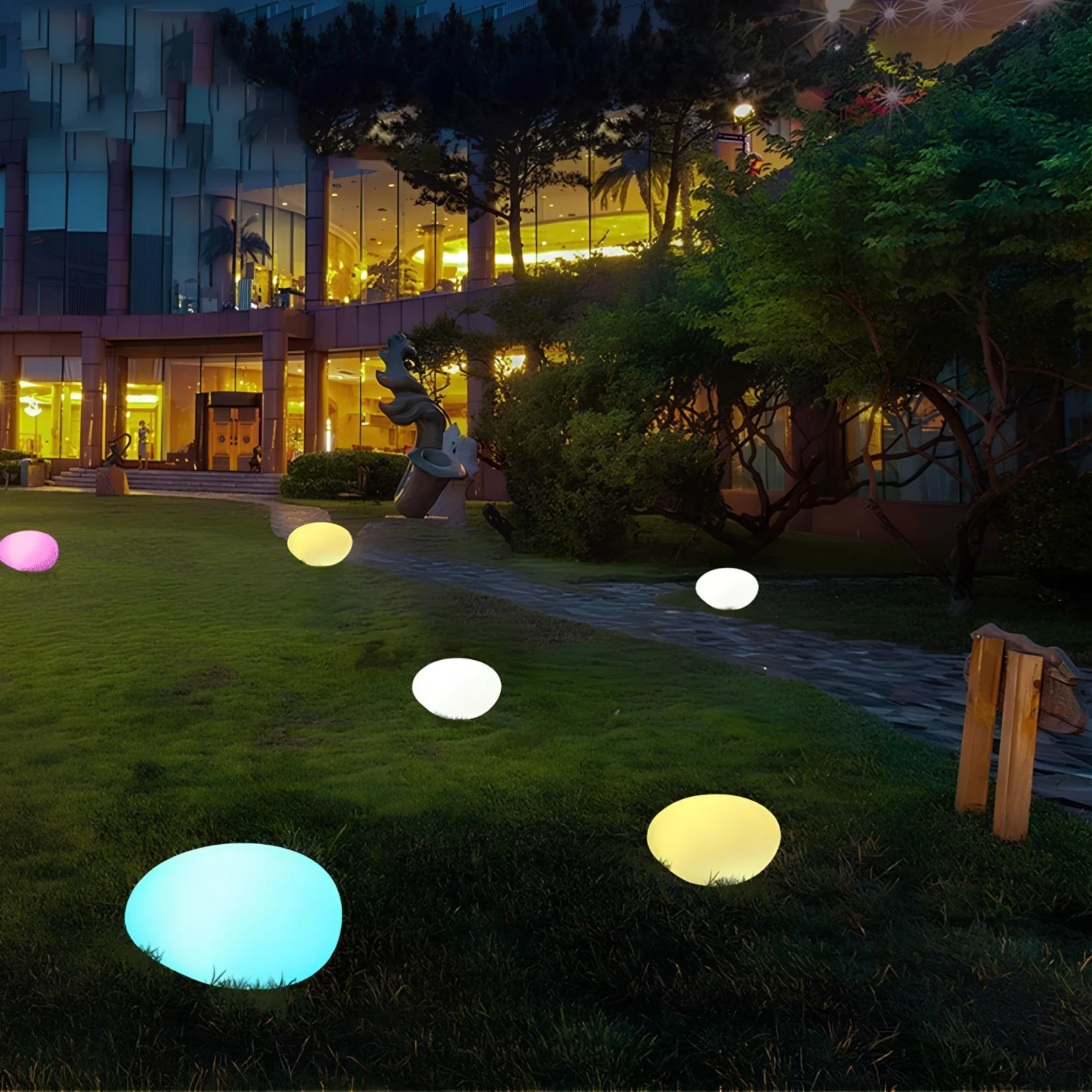 Garden Floor LED Pebble Lamp - Image 13