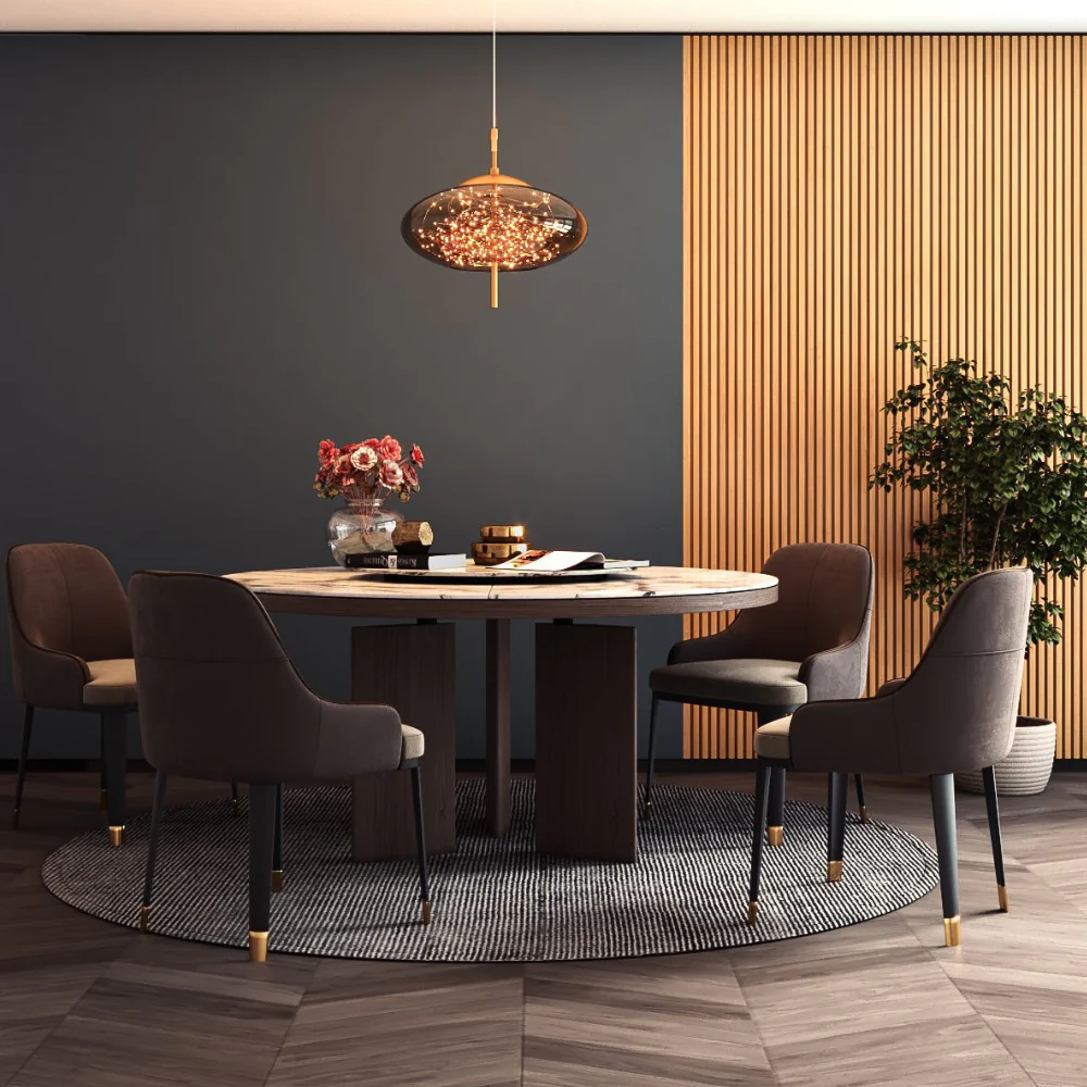 Glass Pendant Light with Smoky Shade and Starlights - Modern Style - Image 17