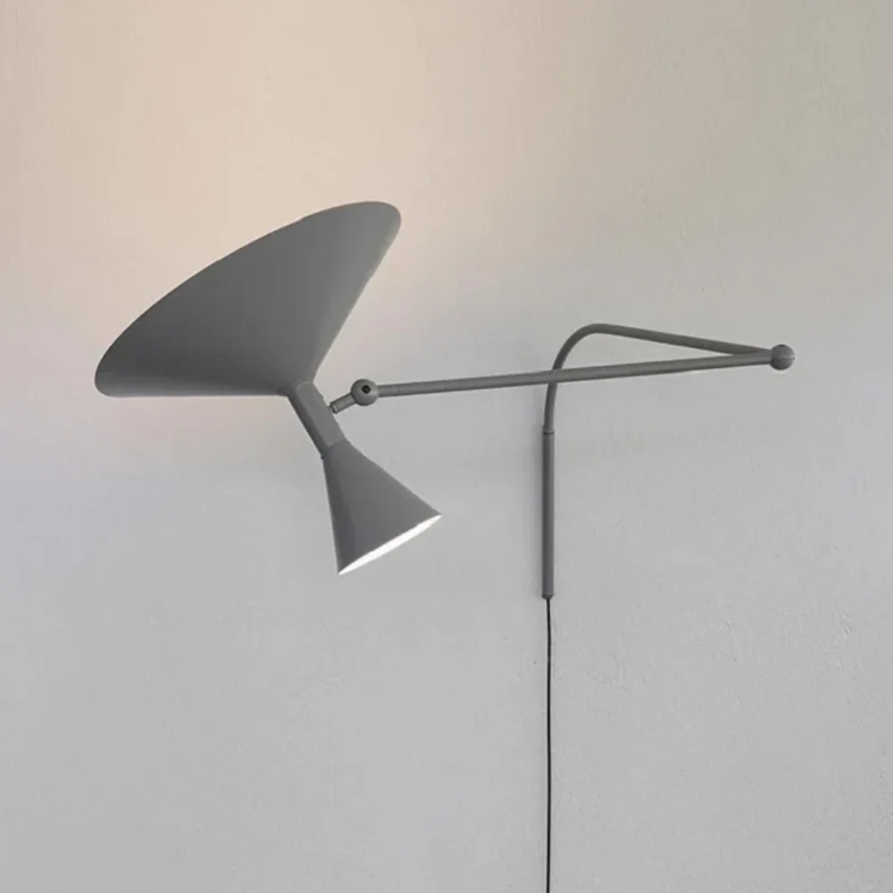 Industrial Pivot Wall Lamp with Metal Arm - Modern Bedside Light - Image 5