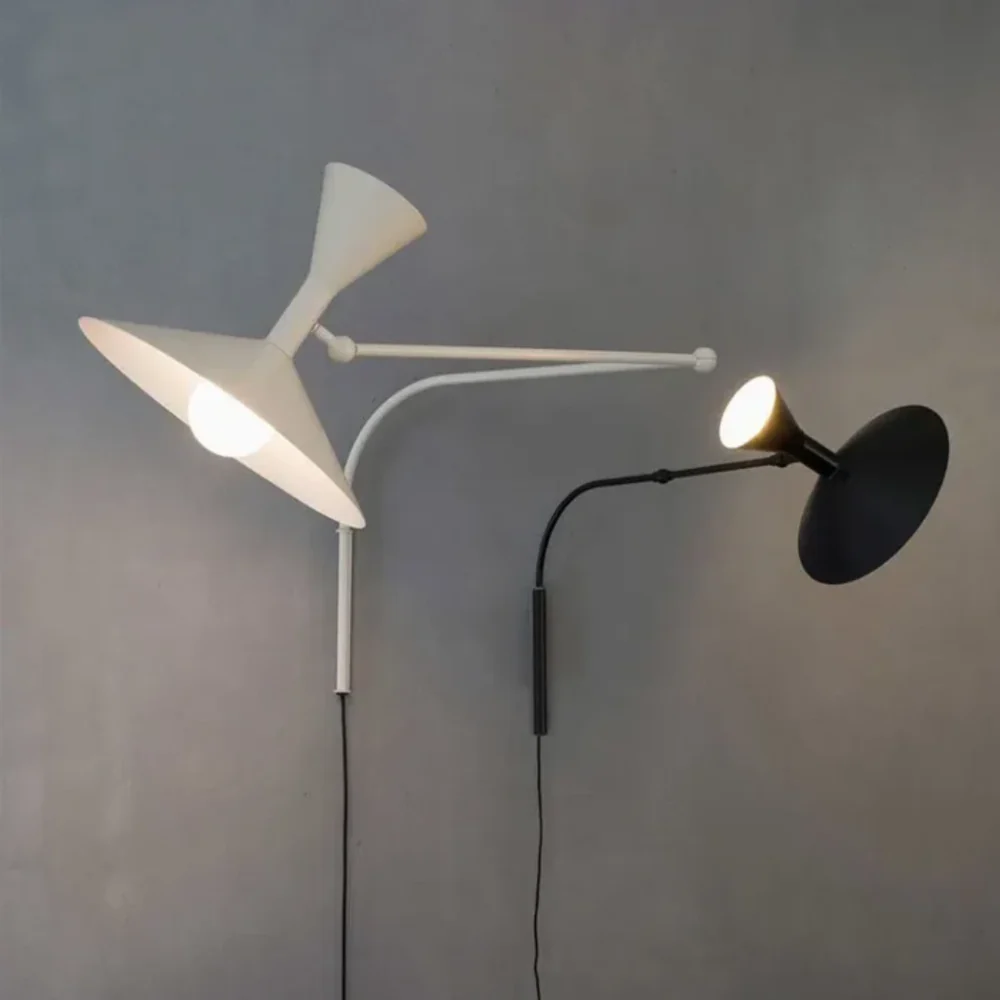 Industrial Pivot Wall Lamp with Metal Arm - Modern Bedside Light - Image 6