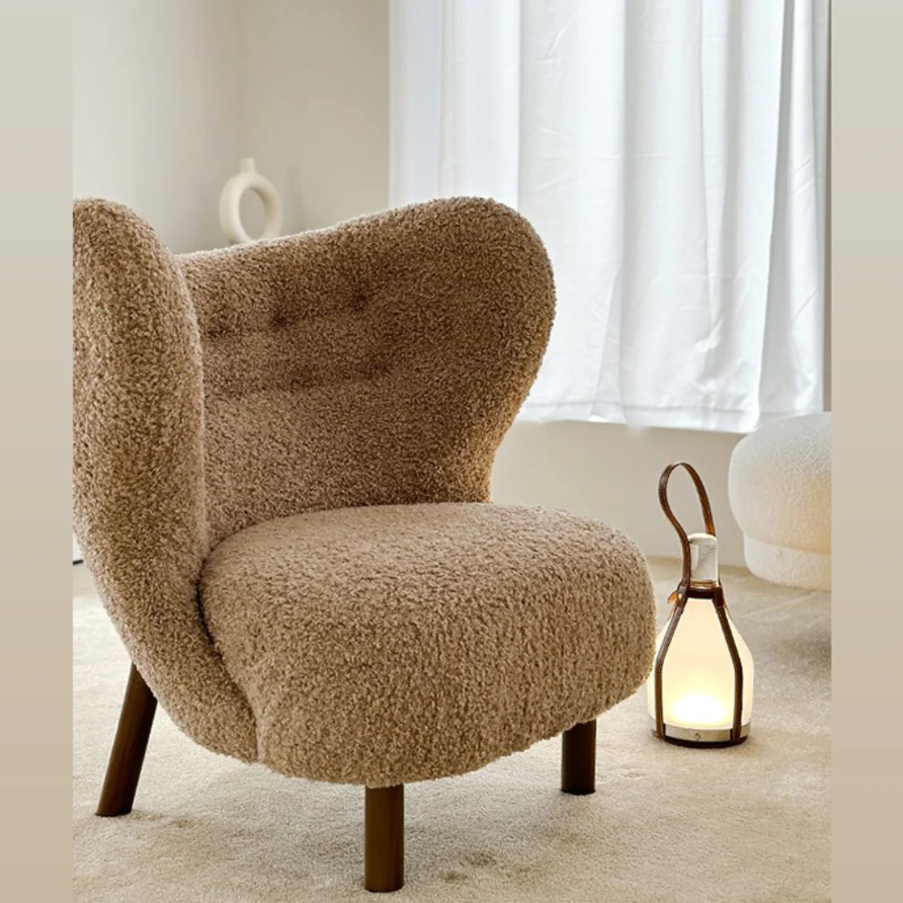 Lantern Table Lamp with Leather Strap - Modern Mid Century Portable - Image 9