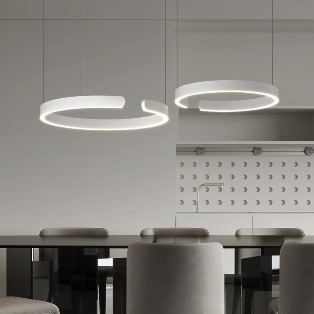 LED Ceiling Fixture with Adjustable Cable - Contemporary Ring Design - Image 5