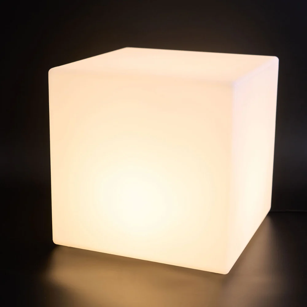 LED Cube Side Table and Glowing Accent Light - Modern Geometric - Image 23