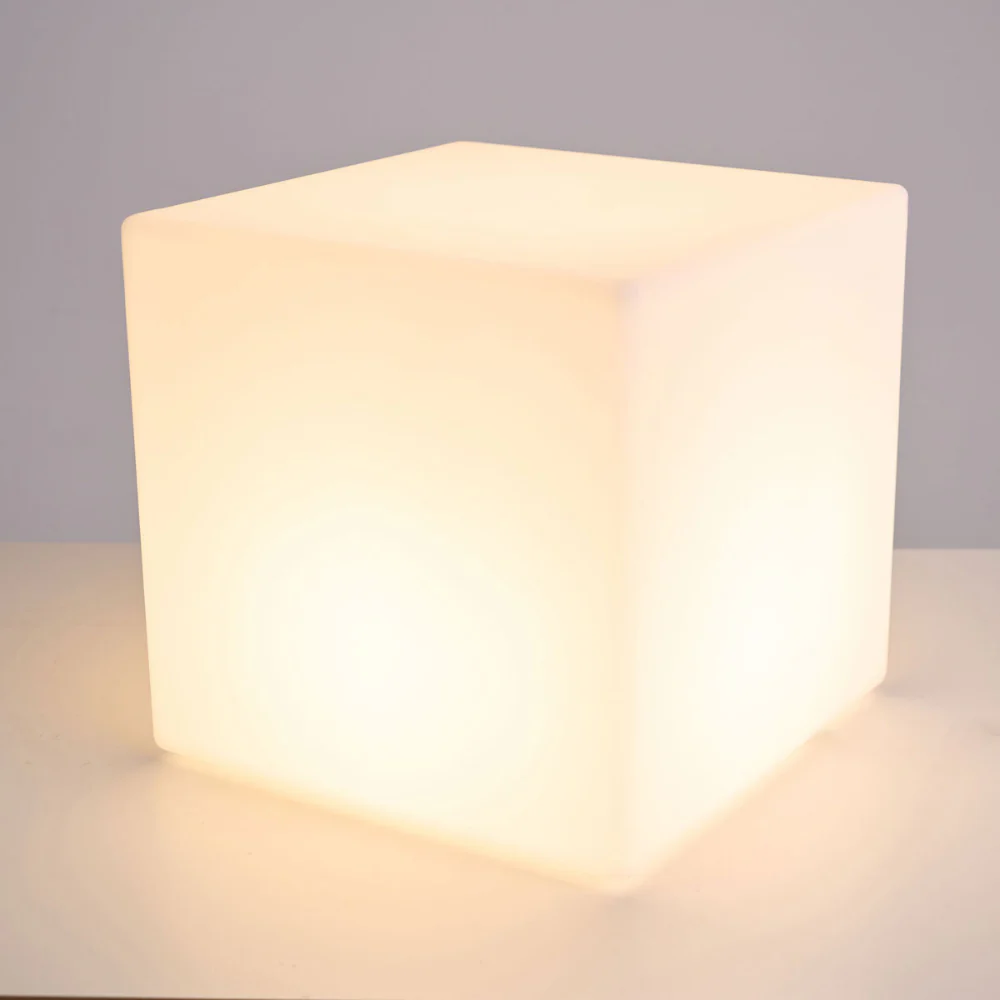 LED Cube Side Table and Glowing Accent Light - Modern Geometric - Image 26