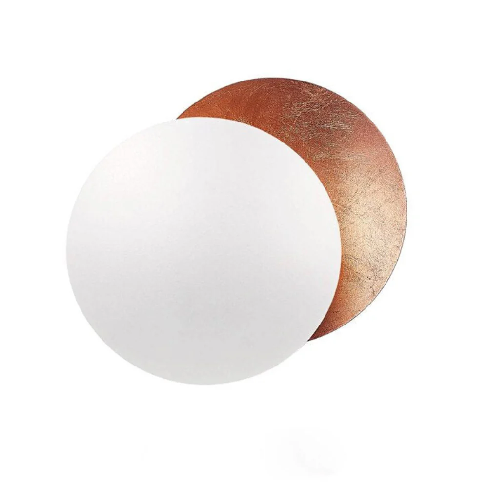 LED Lunar Eclipse Wall Sconce - Round Metal Backlit Halo Accent Lamp - Image 11