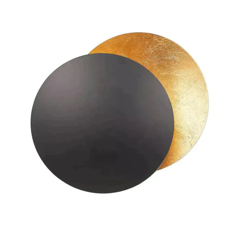 LED Lunar Eclipse Wall Sconce - Round Metal Backlit Halo Accent Lamp - Image 9