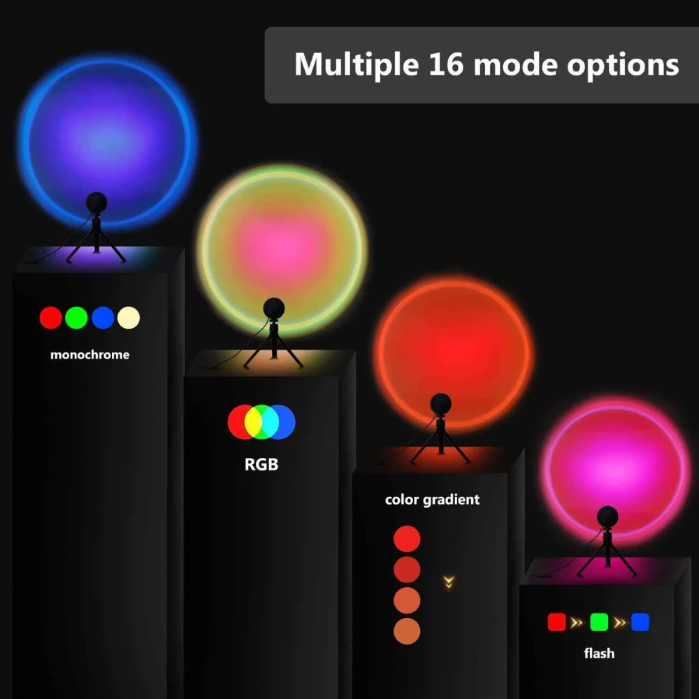 LED Sunset Light Projector with Remote - 16 Color Changing Ambient - Image 6