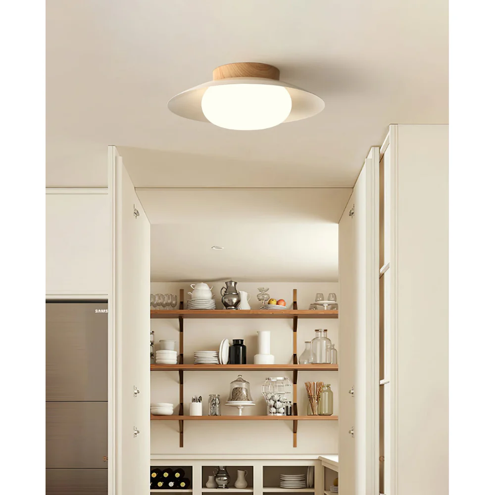 Low-Profile Acrylic Disk Ceiling Lamp - Architectural Cream LED Sconce - Image 10