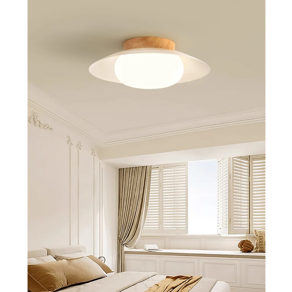Low-Profile Acrylic Disk Ceiling Lamp - Architectural Cream LED Sconce - Image 12