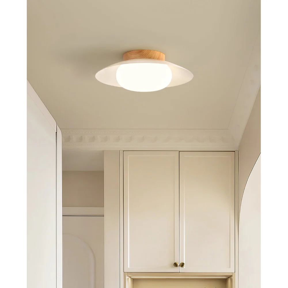 Low-Profile Acrylic Disk Ceiling Lamp - Architectural Cream LED Sconce - Image 14