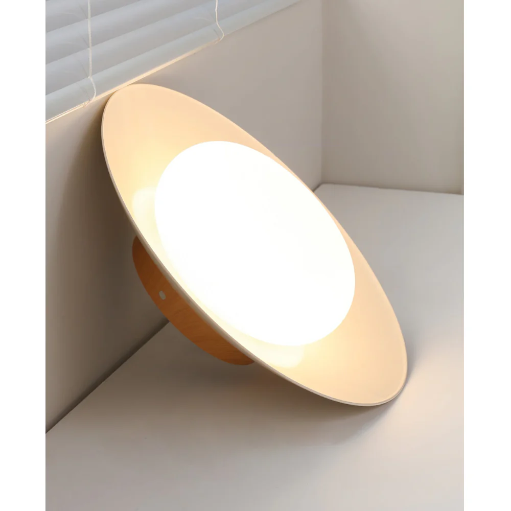 Low-Profile Acrylic Disk Ceiling Lamp - Architectural Cream LED Sconce - Image 17