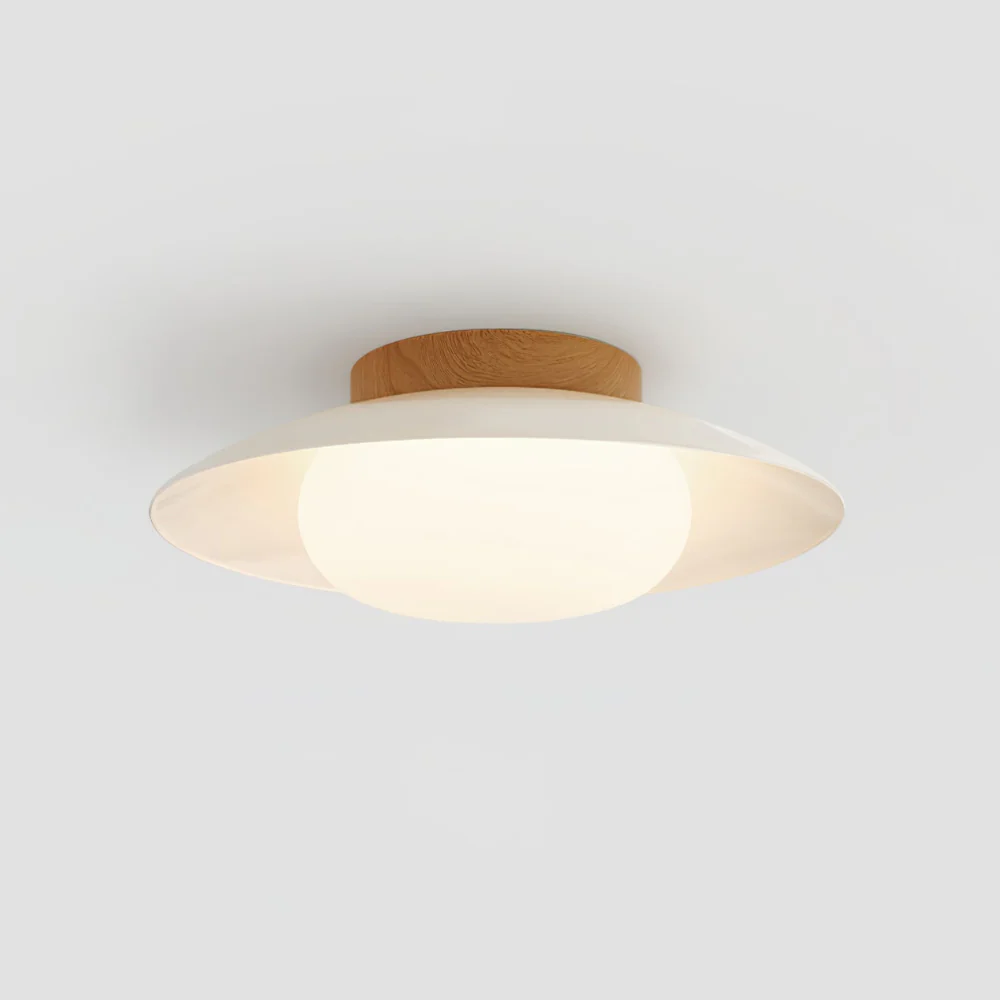 Low-Profile Acrylic Disk Ceiling Lamp - Architectural Cream LED Sconce - Image 18