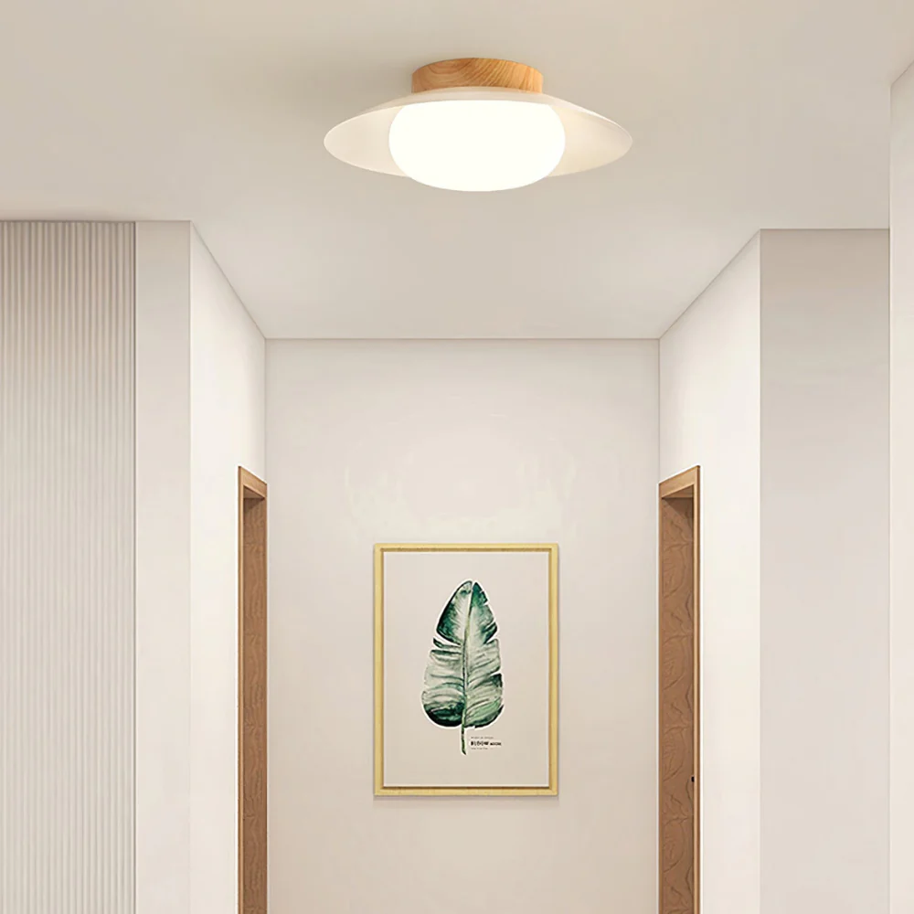 Low-Profile Acrylic Disk Ceiling Lamp - Architectural Cream LED Sconce - Image 2