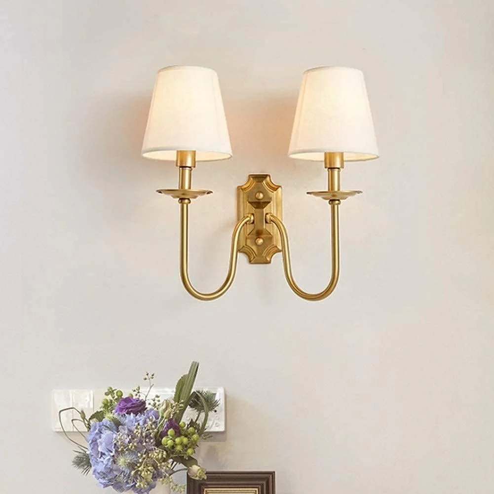 Lyre Brass Wall Sconce - Image 2