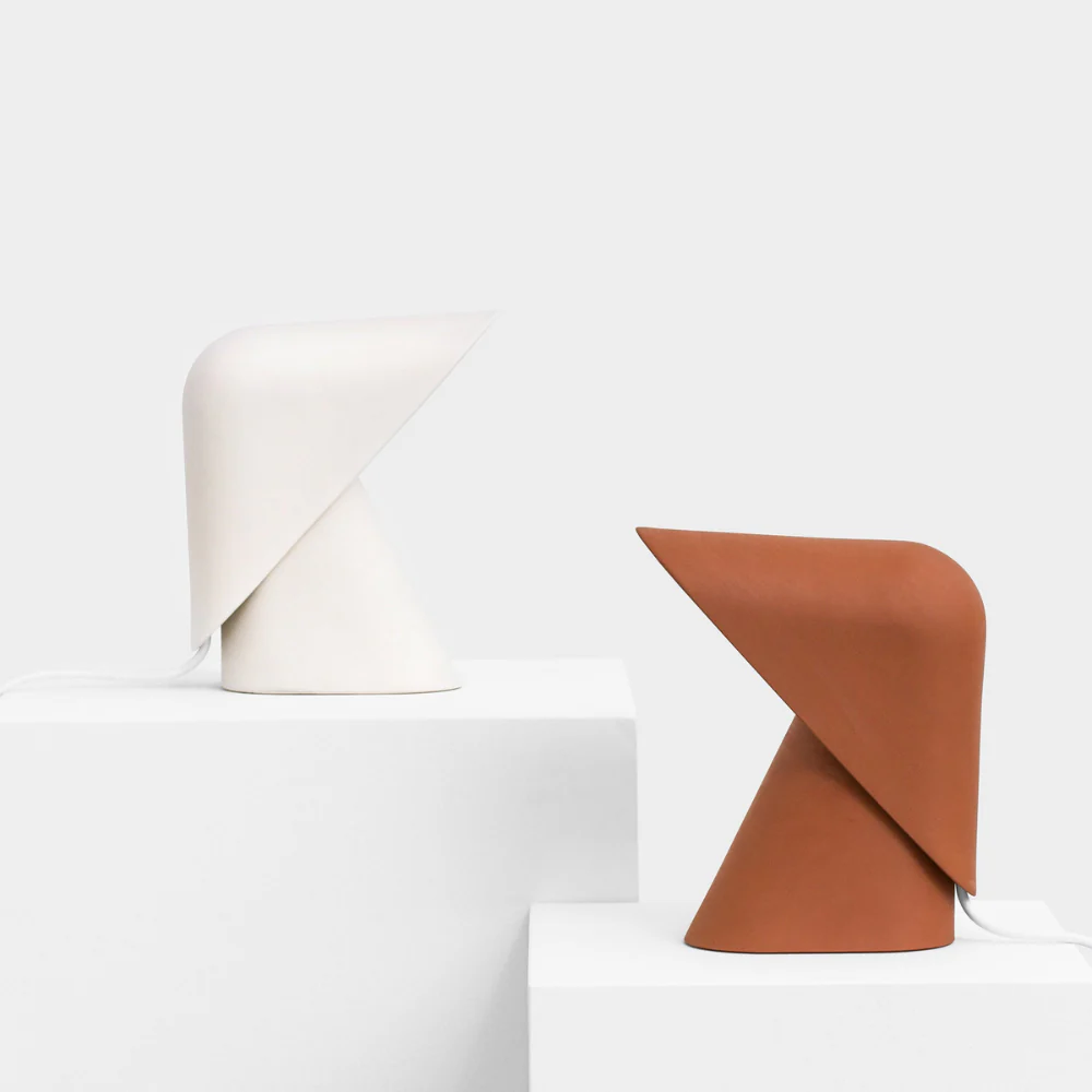 Metal Shield Table Lamp with Matte Resin Base - Nordic Desk Lighting - Image 22