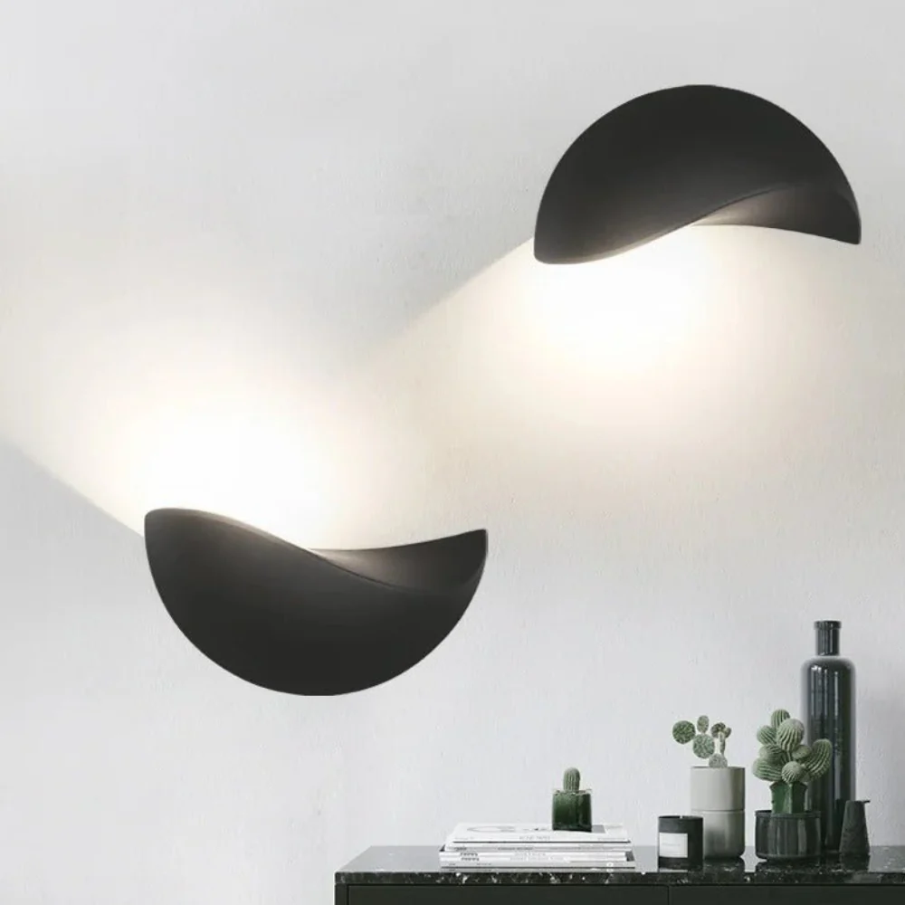 Minimalist Indoor-Outdoor Crescent Moon Wall Sconce – Modern Half-Round Dual-Direction Lighting - Image 8