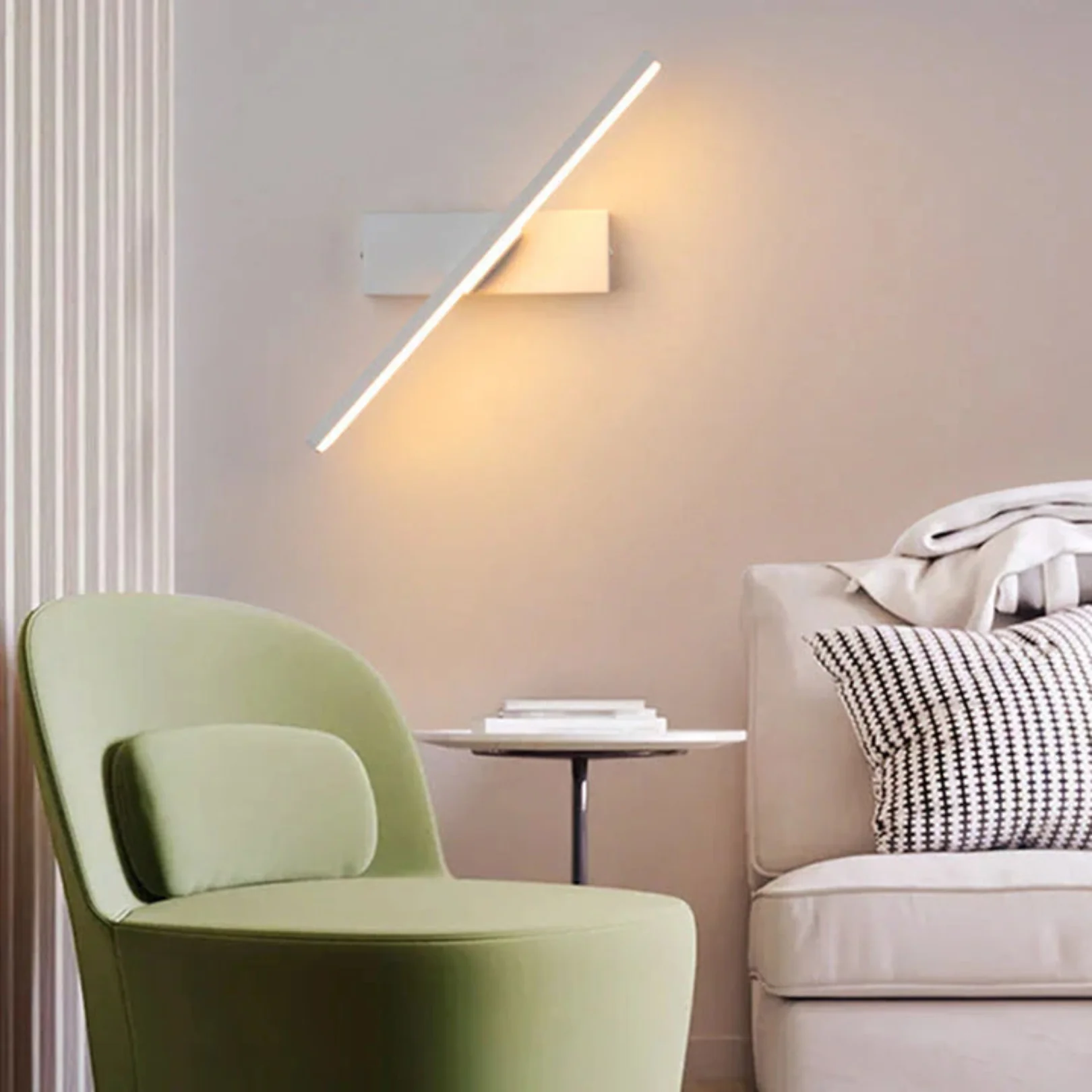 Minimalist Linear Rotating LED Wall Sconce - Image 10