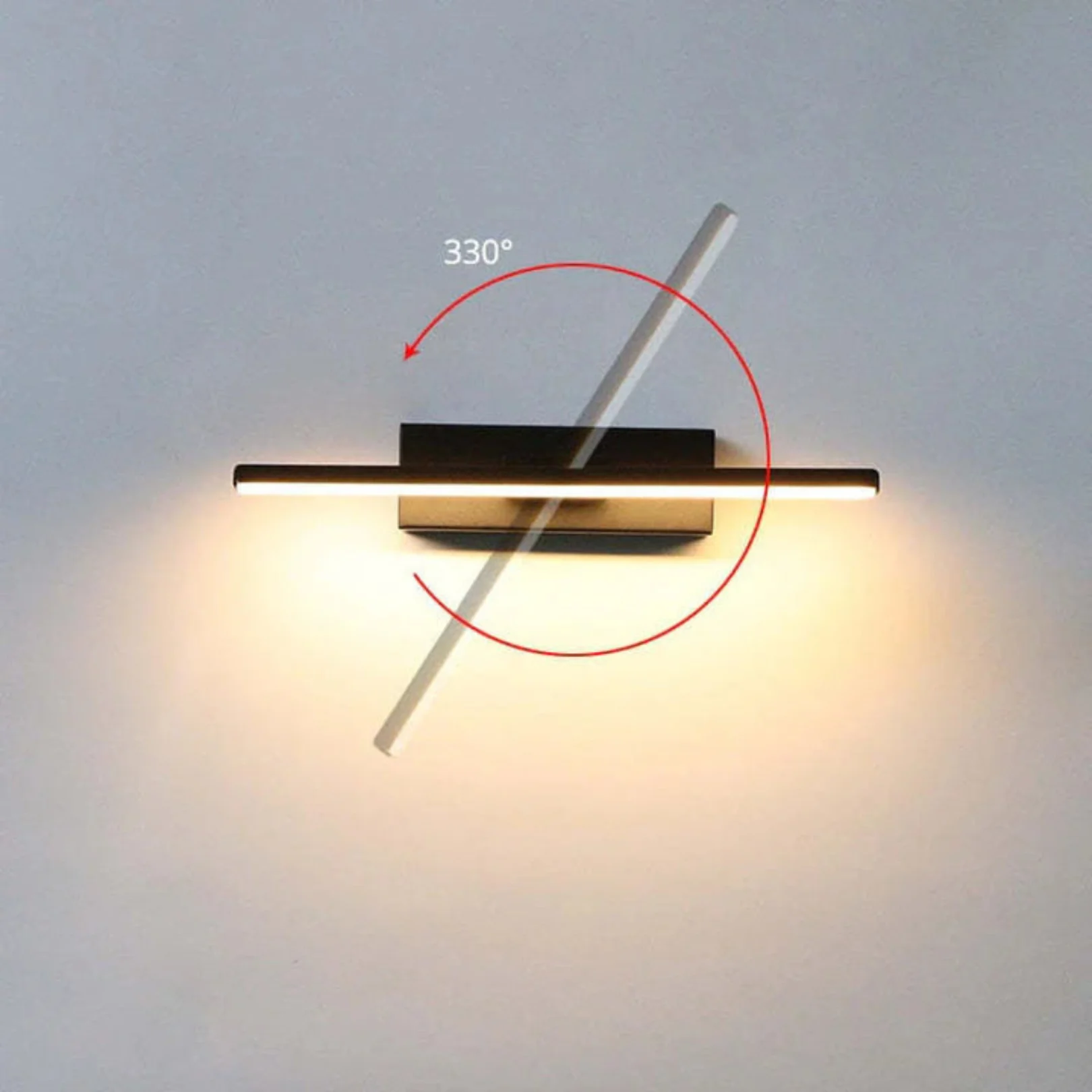 Minimalist Linear Rotating LED Wall Sconce - Image 2