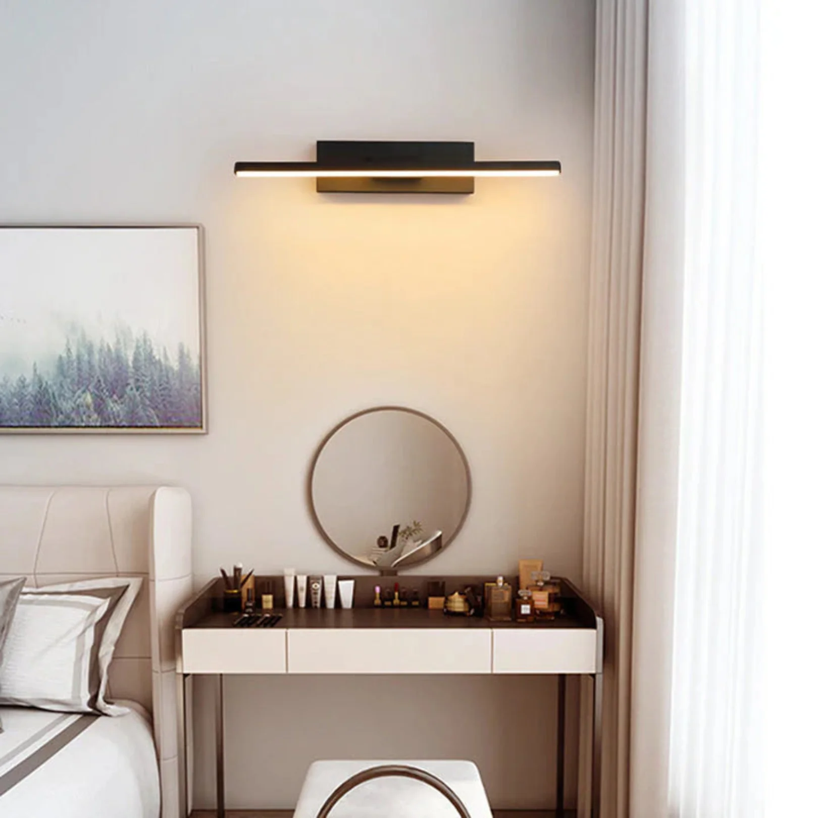 Minimalist Linear Rotating LED Wall Sconce - Image 8