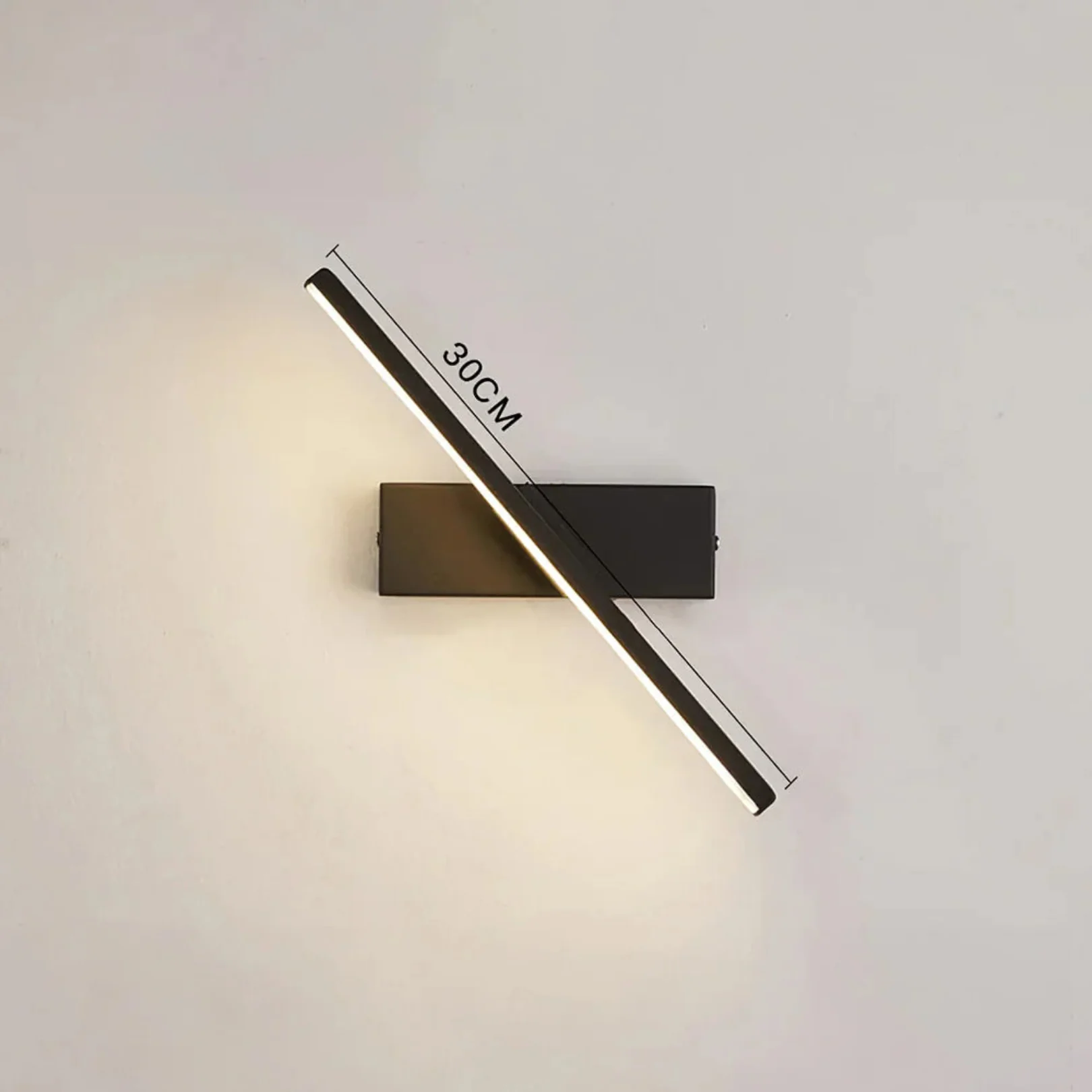 Minimalist Linear Rotating LED Wall Sconce - Image 9