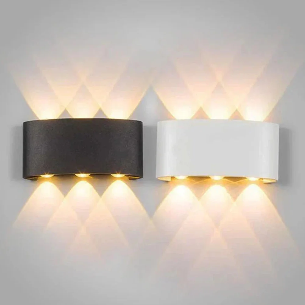 Modern Indoor - Outdoor Multi-Beam Up and Down Wall Sconce – Scalloped Fan Light Effect - Image 7